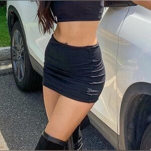 Edikted Black Mini Skirt